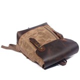 クレイジーホースレザー 防水キャンバスリュック_C