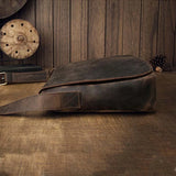Crazy Horse Leather Shoulder Bag_J