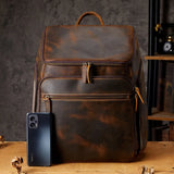 Crazy Horse Leather Backpack_H