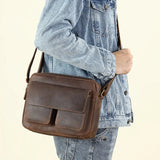 미친 말 가죽 숄더 bag_u