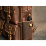Backpack_ad de cuero de caballo loco