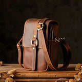 Crazy Horse Leather Mini Shoulder Bag_p