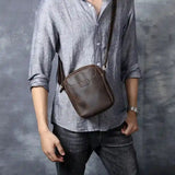 Crazy Horse Leather Mini Shoulder Bag_H
