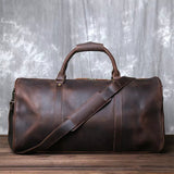 Crazy Horse Leather Gran capacidad de viaje Bag_e