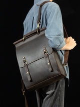 Genuine leather backpack_Unisex_A