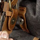 クレイジーホースレザー 防水キャンバスリュック_H