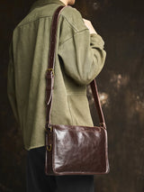 Crazy Horse Leather Shoulder Bag_AB