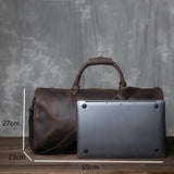 Crazy Horse Leather Gran capacidad de viaje Bag_e