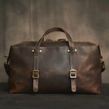 Crazy Horse Leather Large Capacity Travel Bag_L