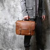 Crazy Horse Leather Briefcase/Business Bag_AA