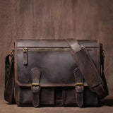 Crazy Horse Leather Shoulder Bag_AM