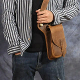 クレイジーホースレザー クロスボディーバック_Q