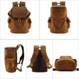 Backpack_y de cuero de caballo loco