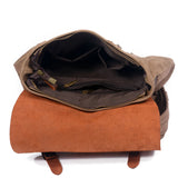 クレイジーホースレザー 防水キャンバスリュック_C