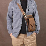 クレイジーホースレザー クロスボディーバック_Q