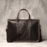Crazy Horse Leather Briefcase/Business Bag_Q