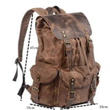 クレイジーホースレザー 防水キャンバスリュック_G