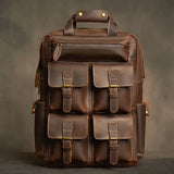 Backpack_ad de cuero de caballo loco