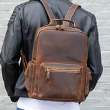 Crazy Horse Leather Backpack_E