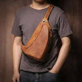 Crazy Horse Leather Crossbody Back_K