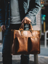 Crazy Horse en cuir mallette / Business Bag_M