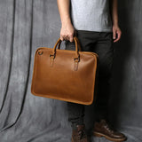 Crazy Horse Leather Briefcase/Business Bag_F