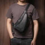Crazy Horse Leather Crossbody Back_K