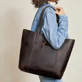 Crazy Horse Leather Tote Bag_for Women_a