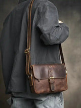 Crazy Horse Leather Shoulder Bag_v