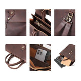 PUレザー製 バックパック_男女兼用_Aのディテール。ジッパーやポケットなど機能性に優れた設計。