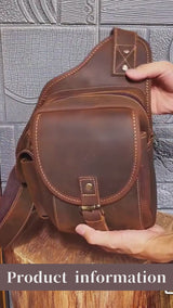 クレイジーホースレザー クロスボディーバック_P