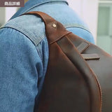 Crazy Horse Leather Shoulder Bag_ah