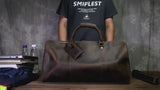 Crazy Horse Leather Large Capacity Travel Bag_E